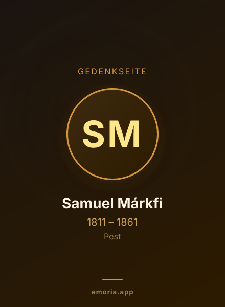 Gedenkportrait von Samuel Márkfi