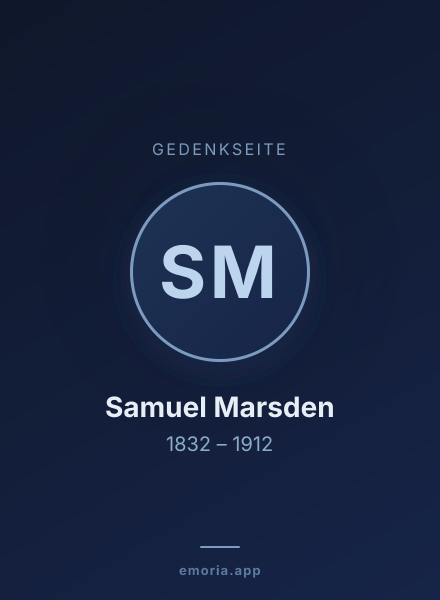 Gedenkportrait von Samuel Marsden
