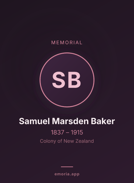 Memorial portrait of Samuel Marsden Baker
