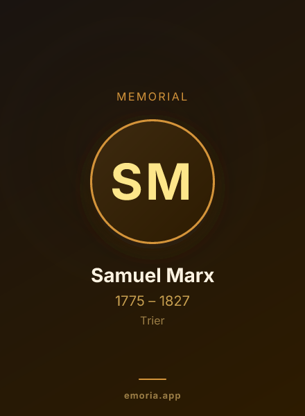 Memorial portrait of Samuel Marx