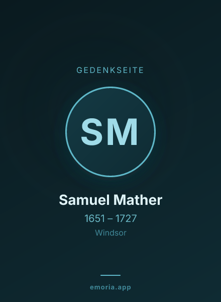 Gedenkportrait von Samuel Mather