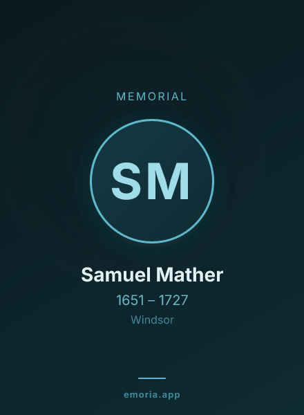 Memorial portrait of Samuel Mather