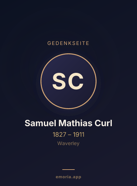 Gedenkportrait von Samuel Mathias Curl