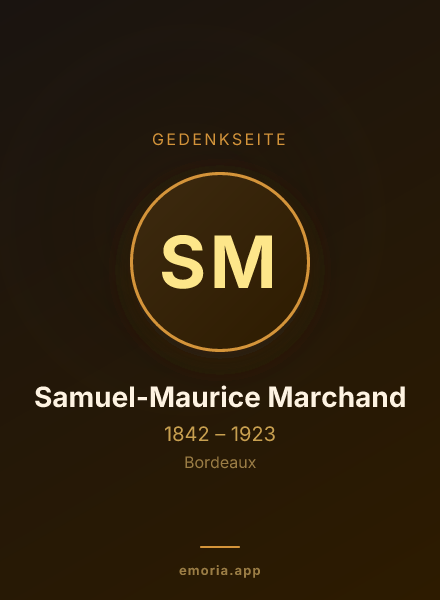 Gedenkportrait von Samuel-Maurice Marchand