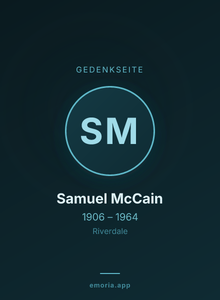 Gedenkportrait von Samuel McCain