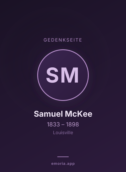 Gedenkportrait von Samuel McKee