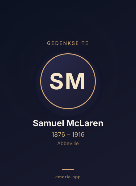Gedenkportrait von Samuel McLaren