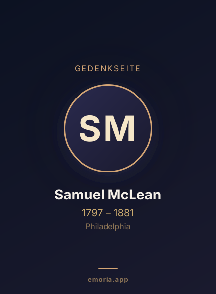 Gedenkportrait von Samuel McLean
