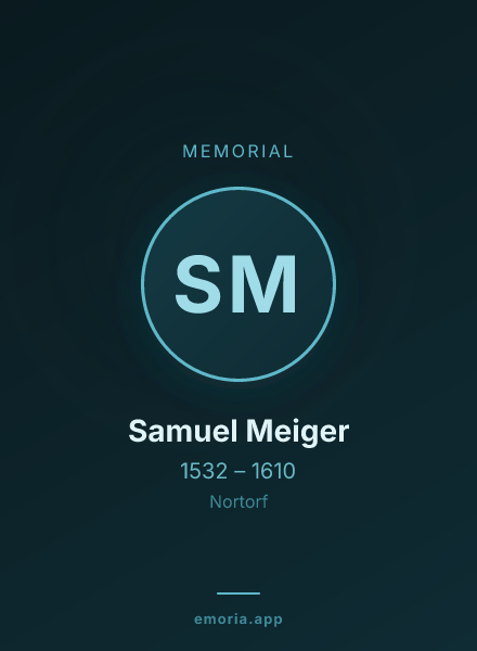 Memorial portrait of Samuel Meiger