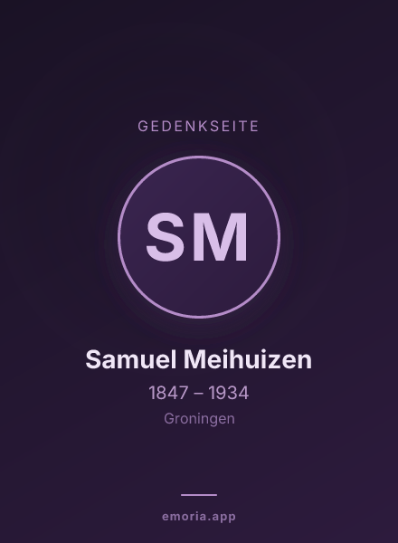 Gedenkportrait von Samuel Meihuizen