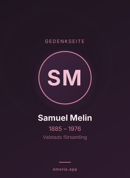 Gedenkportrait von Samuel Melin