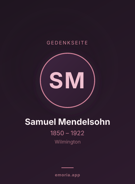 Gedenkportrait von Samuel Mendelsohn