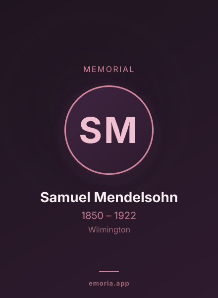 Memorial portrait of Samuel Mendelsohn