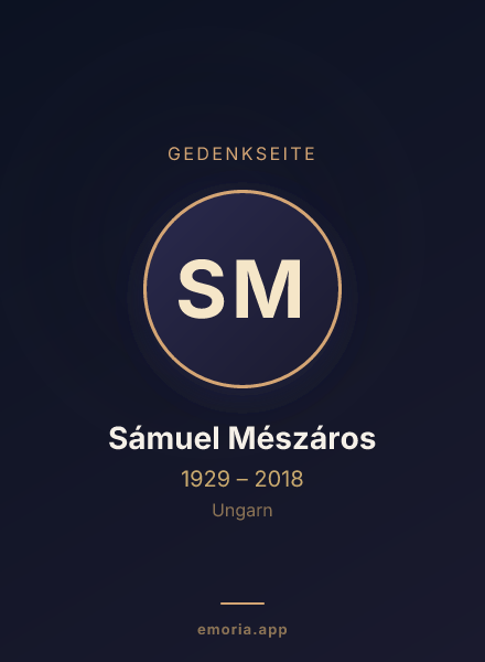 Gedenkportrait von Sámuel Mészáros