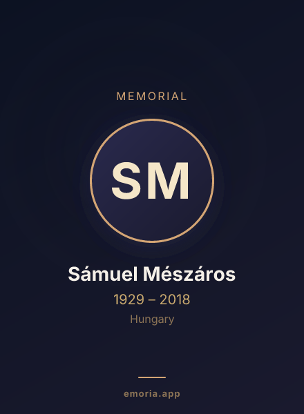 Memorial portrait of Sámuel Mészáros