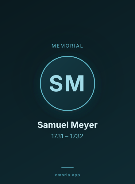 Memorial portrait of Samuel Meyer
