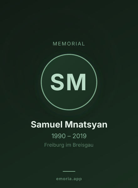 Memorial portrait of Samuel Mnatsyan