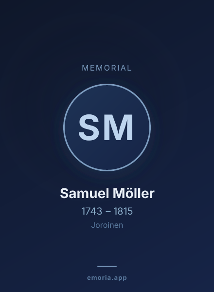 Memorial portrait of Samuel Möller