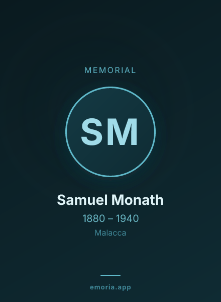 Memorial portrait of Samuel Monath