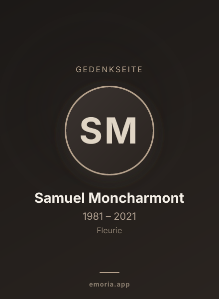 Gedenkportrait von Samuel Moncharmont