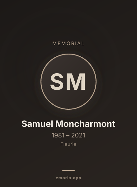Memorial portrait of Samuel Moncharmont