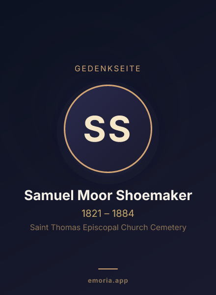 Gedenkportrait von Samuel Moor Shoemaker