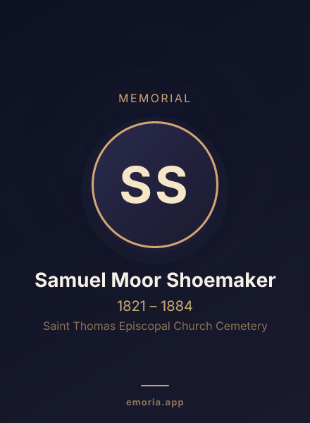 Memorial portrait of Samuel Moor Shoemaker