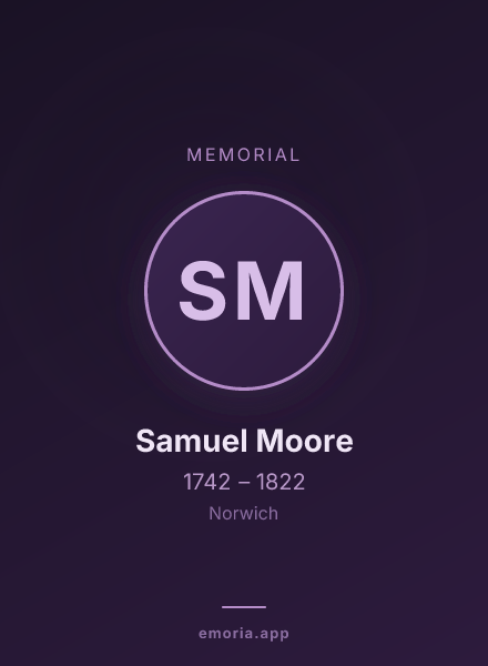 Memorial portrait of Samuel Moore