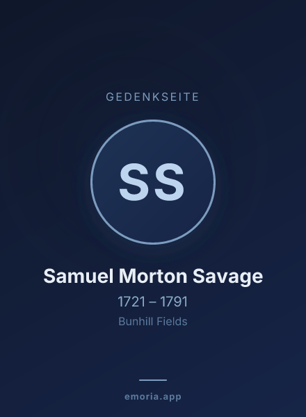 Gedenkportrait von Samuel Morton Savage