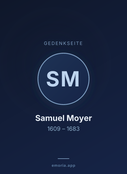Gedenkportrait von Samuel Moyer