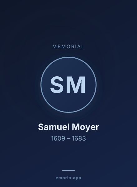 Memorial portrait of Samuel Moyer