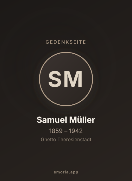 Gedenkportrait von Samuel Müller