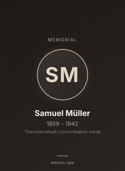 Memorial portrait of Samuel Müller