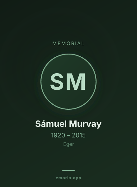 Memorial portrait of Sámuel Murvay