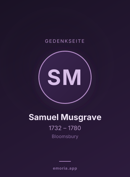 Gedenkportrait von Samuel Musgrave