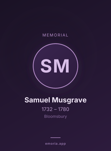 Memorial portrait of Samuel Musgrave