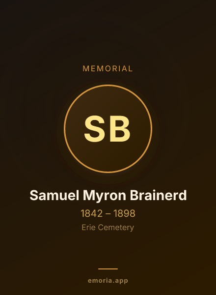 Memorial portrait of Samuel Myron Brainerd