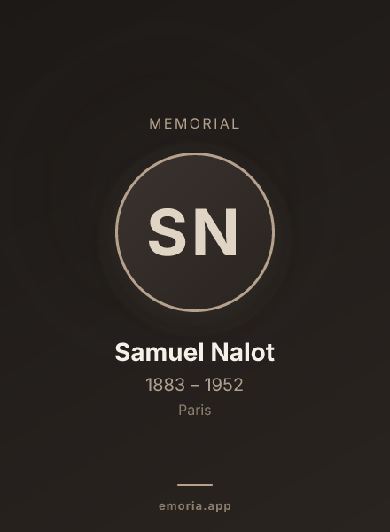 Memorial portrait of Samuel Nalot