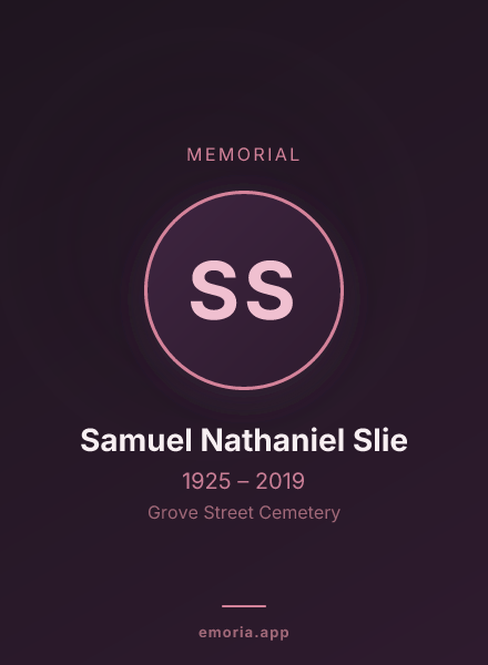 Memorial portrait of Samuel Nathaniel Slie
