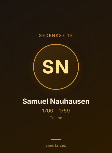 Gedenkportrait von Samuel Nauhausen