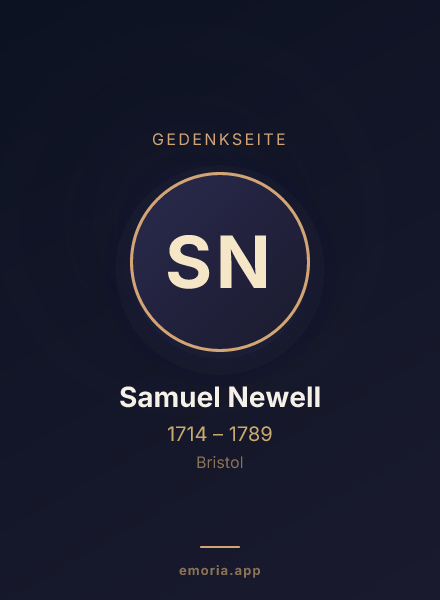 Gedenkportrait von Samuel Newell