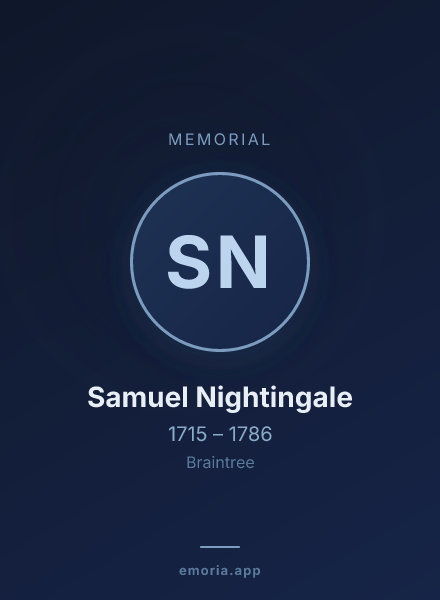 Memorial portrait of Samuel Nightingale