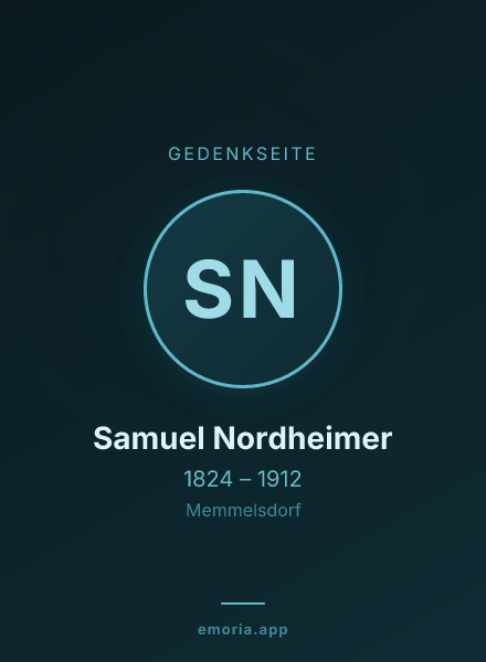 Gedenkportrait von Samuel Nordheimer