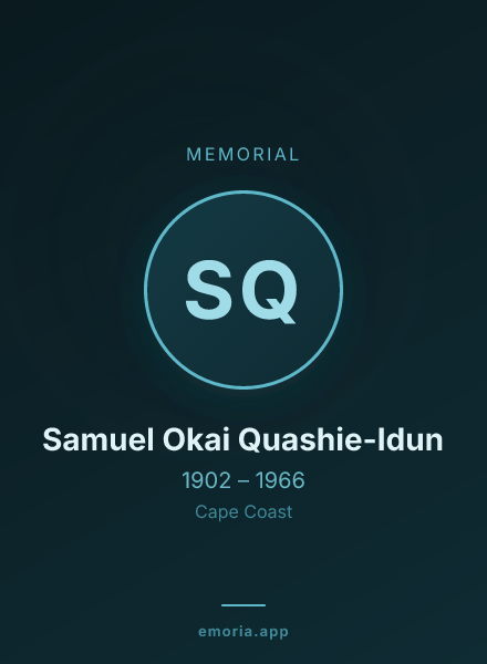 Memorial portrait of Samuel Okai Quashie-Idun