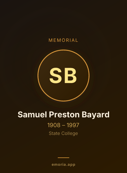 Memorial portrait of Samuel Preston Bayard