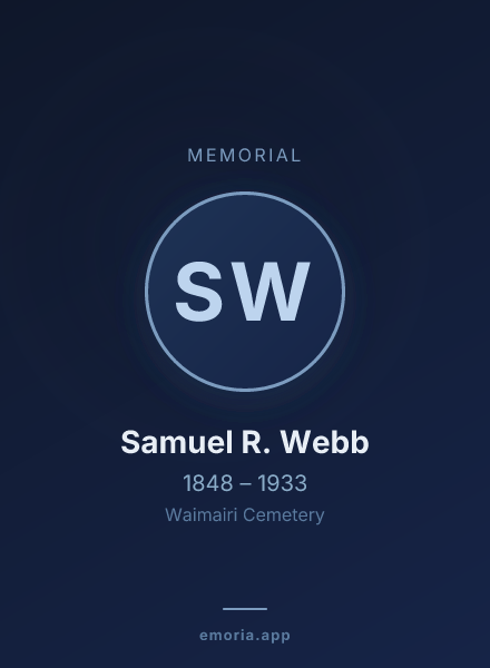 Memorial portrait of Samuel R. Webb