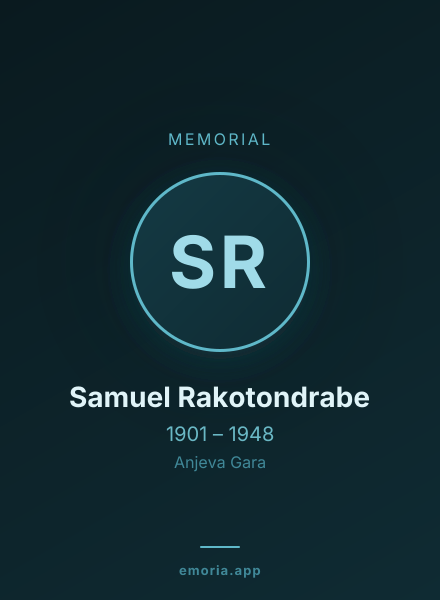 Memorial portrait of Samuel Rakotondrabe