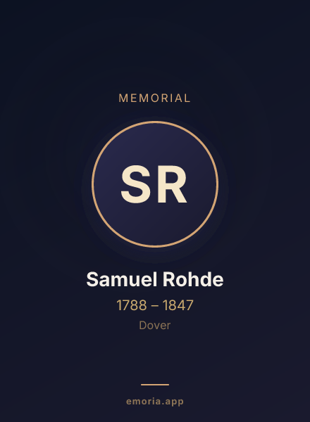 Memorial portrait of Samuel Rohde
