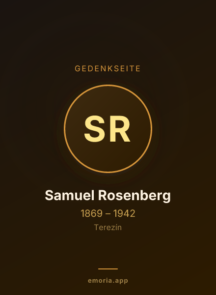 Gedenkportrait von Samuel Rosenberg