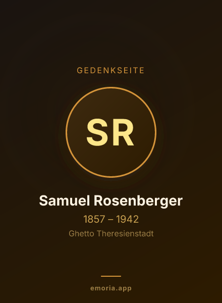 Gedenkportrait von Samuel Rosenberger